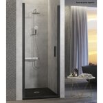 Porte de douche pivotante nardi profil noir mat 60 - 64 cm Porte de douche pivotante nardi profil noir mat 60 - 64 cm