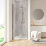 Schulte - porte de douche pivotante - pliante, verre 6 mm, profil� aspect chrom�, garant 80 x 200 cm, ...