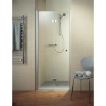 Porte de douche pivotante - pliante, verre 6 mm, profil� en aspect chrom�, garant schulte 90 x 200 cm, ...