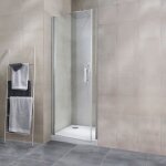Schulte - porte de douche pivotante, verre 5 mm anticalcaire, profil� aspect chrom�, reverso 70 x 195 ...