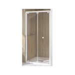 Kinedo ? porte de douche pliante 80 cm ? hauteur 190 cm ? verre de s�curit� ? acc�s avec seuil ? r�glage ...