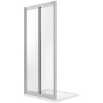 Idralite - paroi de douche portes saloon pivotantes battante verre transparent niche h 185