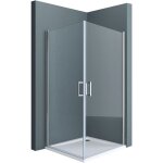 Doporro portes de douche transparent autolevantes 100x80 paroi de douche ravenna24 pare douche avec bac ...