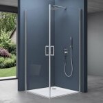 Doporro portes de douche transparent autolevantes 80x80 paroi de douche ravenna24 pare douche en angle ...