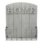 Porte - lettres en bois blanc 25, 5x9h30, 5 cm