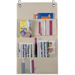 Porte - magazines suspendu avec 3 poches et 2 crochets pour armoires Porte - magazines suspendu avec 3 poches et 2 crochets pour armoires