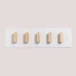 Porte - manteau mural en mdf et bois de pin tom kids sklum blanc