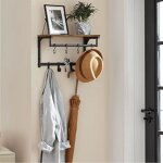Vasagle porte manteau mural, meuble entr�e, vestiaire, avec 8 crochets et �tag�re, pour salon, couloir, ...