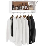Porte manteau mural blanc brillant 70x32, 5x35