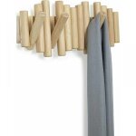 Porte manteau mural bois, patere murale, 100% naturel de haute qualité, 5 crochets retractables, design ... Porte manteau mural bois, patere murale, 100% naturel de haute qualité, 5 crochets retractables, design ...