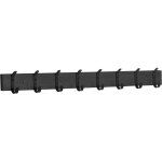 Acaza - porte - manteau mural en bois, patre murale avec 8 crochets, 88 cm, noir