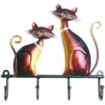 Porte - manteau mural en forme de chat - style vintage Porte - manteau mural en forme de chat - style vintage
