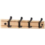 Porte - manteau mural, porte - manteau moderne pat�re en bois porte - manteau mural en bambou avec 4 ...