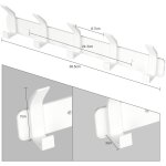 Porte manteau mural patere murale, crochet salle de bain avec 5 crochets pour suspendre sac  dos, veste, ...