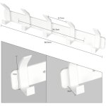 Porte manteau mural patere murale, crochet salle de bain avec 5 crochets pour suspendre sac � dos, veste, ...