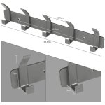 Porte manteau mural patere murale, crochet salle de bain avec 5 crochets pour suspendre sac � dos, veste, ...