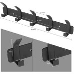 Porte manteau mural patere murale, crochet salle de bain avec 5 crochets pour suspendre sac � dos, veste, ...