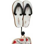 Porte - manteau mural sandales bois m�tal blanc porte - serviettes mr82 porte - manteau mural crochet ...