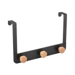 Msv - porte manteaux, pat�res 3 crochets naya noir & bambou