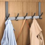 Porte manteau pour porte, pratique patre porte noire crochet porte manteau suspendre avec 5 crochets, ...