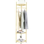Unho - porte manteau suir pieds d'angle portant  vtement en mtal dore penderie solide vestiaire d'entre ...