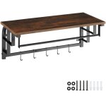 Tectake - porte - manteau  suspendre style industriel 66 x 30 27 cm