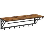 Acaza - porte - manteau suspendu avec etag�re pour plantes, cl�s ou echarpes, pat�re avec 7 crochets ...