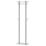 Porte - manteaux taris, en m�tal couleur aluminium