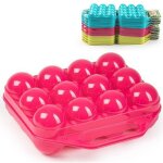 Porte - oeufs 12 places avec s�parateur pour oeufs bo�te en plastique couleurs vari�es