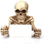 Porte - papier hygi�nique, d�coration squelette de rouleau de papier hygi�nique, d�corations effrayantes ...