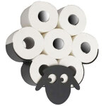 Porte - papier hygienique modele mouton agreable, boite de rangement pour serviettes en papier, 7 rouleaux ...