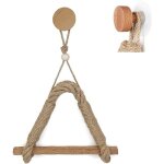 Le porte - papier hyginique n'est pas perfor, porte - serviettes en bois de corde de jute rtro, porte ...