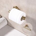 Porte - papier toilette en acier inoxydable sus304 en or bross, support mural rond moderne pour rouleaux ...