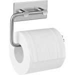 Porte papier toilette adhesif, acier inox bross�, porte rouleau papier toilette sans percage