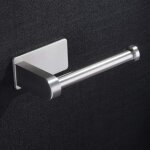 Porte - papier toilette auto - adh�sif fixation sans per�age support pour papier toilette en acier inoxydable ...