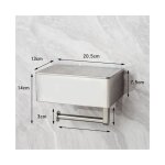 Porte - papier toilette avec boîte à lingettes humides en acier inoxydable - sans perçage - avec étagère ... Porte - papier toilette avec boîte à lingettes humides en acier inoxydable - sans perçage - avec étagère ...