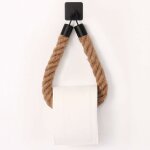 Porte - papier toilette, porte - serviette en corde de chanvre pour salle de bain et cuisine porte - ...