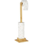 Porte - papier toilette sur pied, bambou, sans perçage, support à rouleaux de rechange, 71, 5x23, 5x19 ... Porte - papier toilette sur pied, bambou, sans perçage, support à rouleaux de rechange, 71, 5x23, 5x19 ...