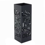 Décoshop26 - porte - parapluie carré 55cm motif umbrella holder en métal noir avec crochets 040004943 ... Décoshop26 - porte - parapluie carré 55cm motif umbrella holder en métal noir avec crochets 040004943 ...