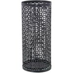 Porte - parapluie en mtal argent 20x45 cm