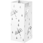 Porte parapluie en mtal carre avec 4 crochets et plateau, porte parapluie design moderne, 20x20x49cm, ...