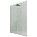 Forte - porte parois de douche coulissante 100 cm champagne niche deco