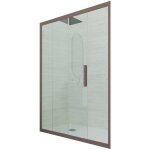 Porte parois de douche coulissante 100 cm chocolat niche deco