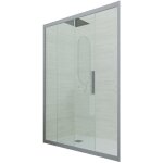 Forte - porte parois de douche coulissante 120 cm gris argent niche deco