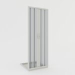 Porte paroi de douche pliante pvc r�ductible 185 cm mod. giglio avec ouverture centrale 140 cm