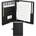 Porte partition chorale, a4 noir classeur partition musique, grand classeur � 3 anneaux pour partitions ...
