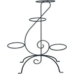 Porte plantes cl� de sol anthracite ht 80 pour pot 20 cm
