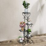 Porte plantes en mtal tagre chell  fleurs escalier 107x57x22cm pour jardin balcon terrasse