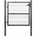 Porte portail jardin cadenas serrures cls galvanis acier 100 cm anthracite v2aox