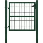 Porte portail jardin cadenas serrures cls galvanis acier 100 cm vert v2aox